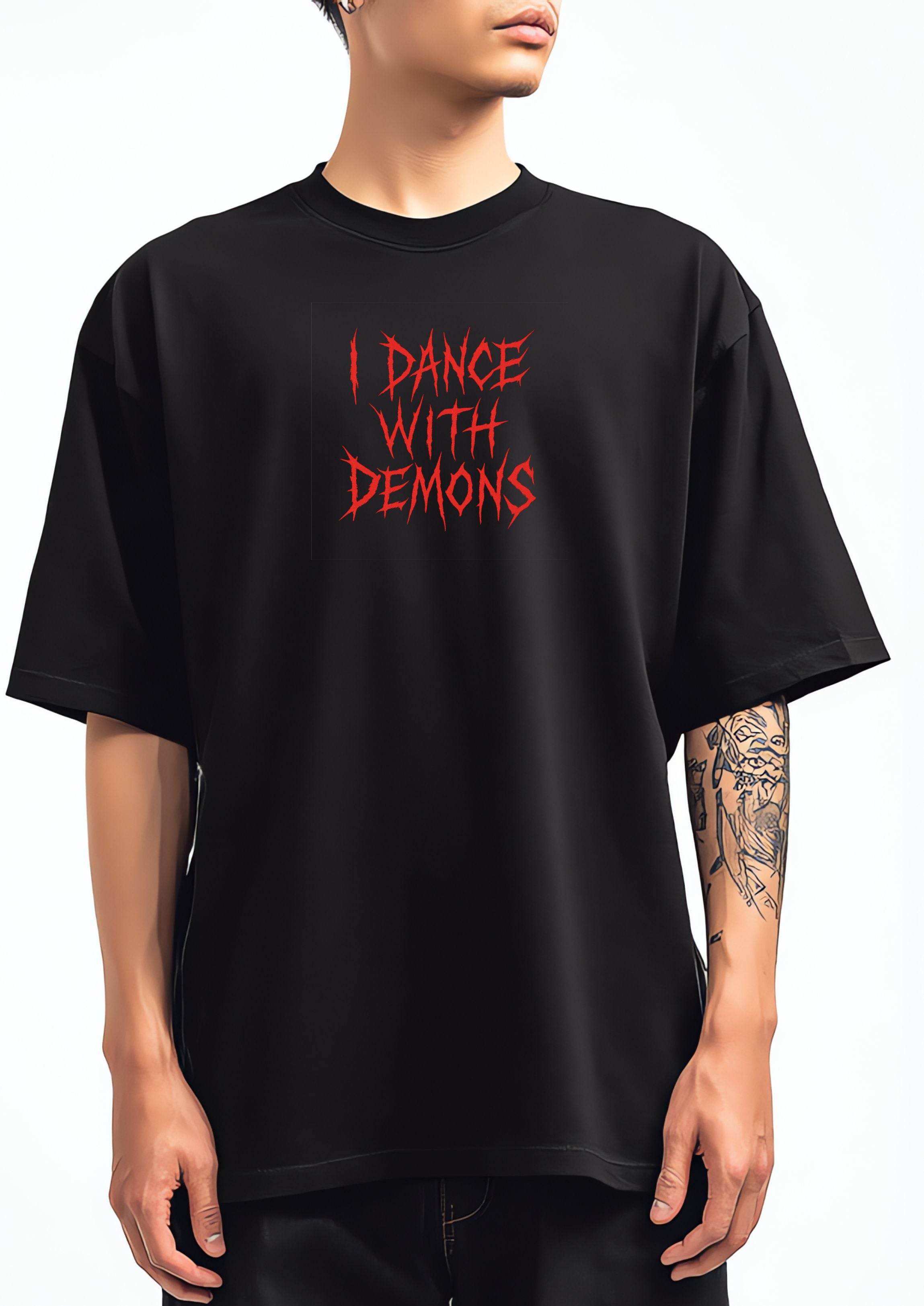NENY “I DANCE WITH DEMONS” – Tričko BASIC 180g (Black)
